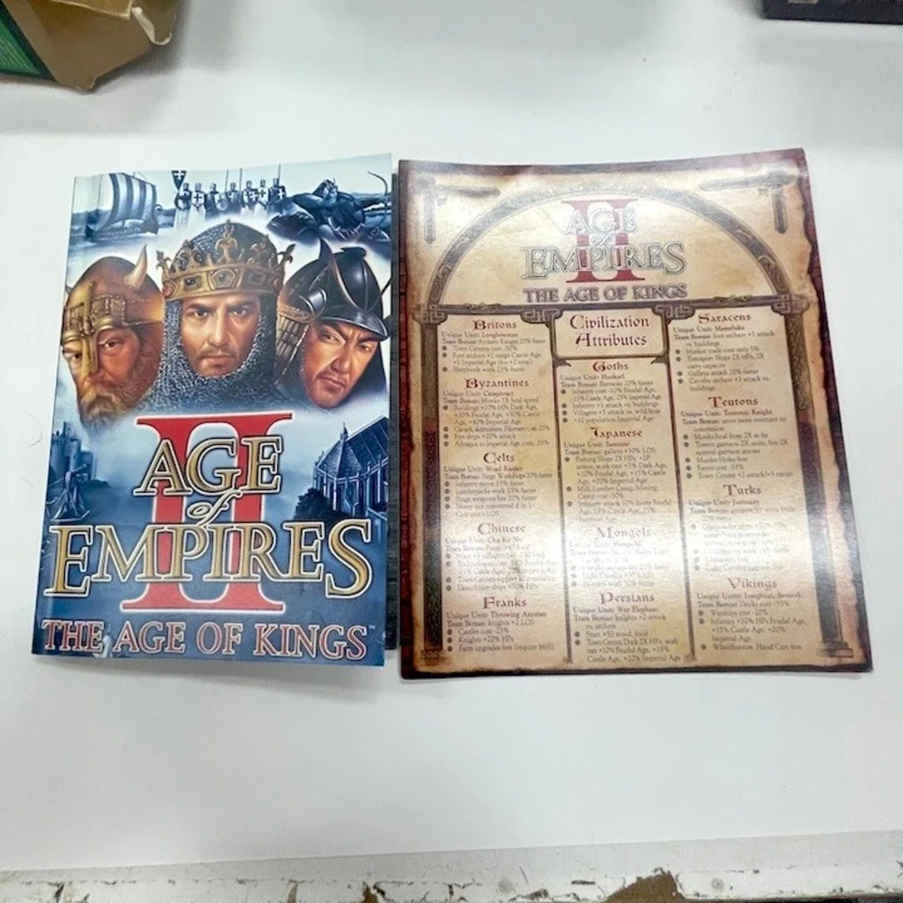 Age of Empires II The Age of Kings PC Manual and Tech Tree Fold-Out 1999